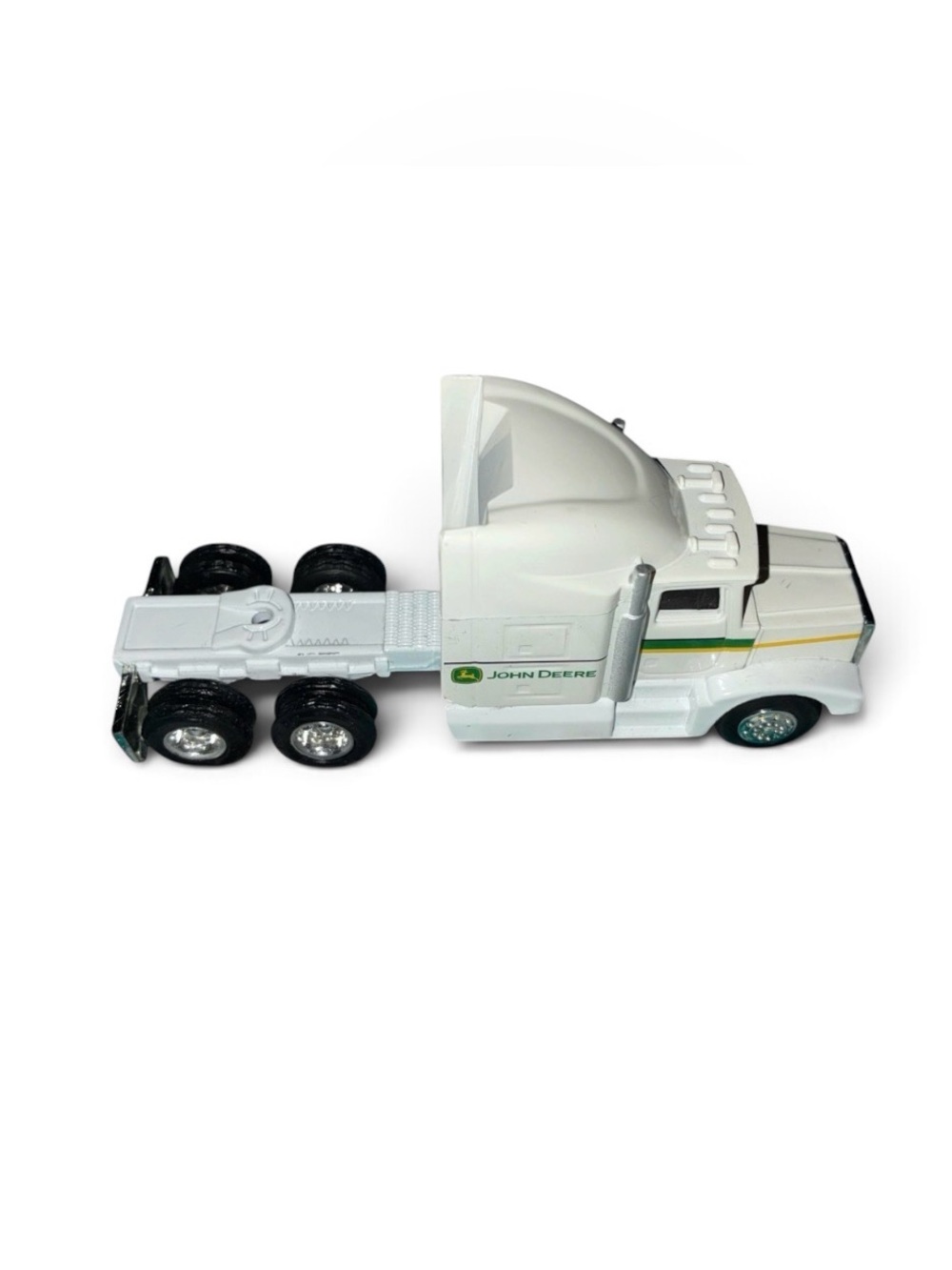 John Deere White and Green Toy Semi Tractor Truck